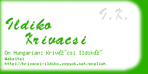 ildiko krivacsi business card